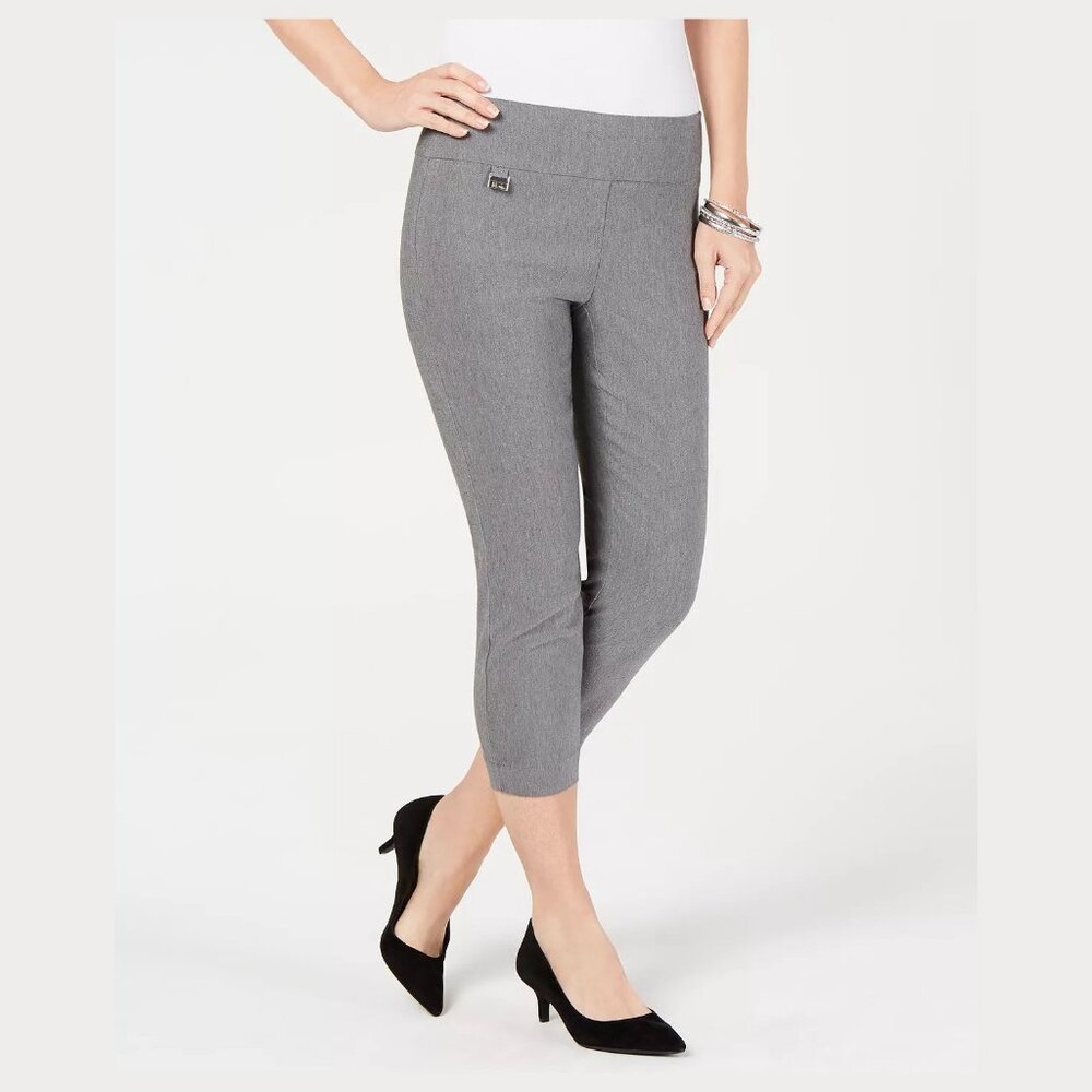 New Alfani Pull-On Capri with Tummy-Control Gray US Size 8, 12